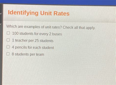 Image result for Examples of Unit Rates