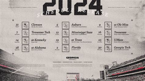 2024 Georgia Bulldogs Football Schedule - Worksheets Library