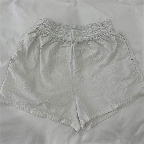 Zara white linen shorts women’s size medium Very... - Depop