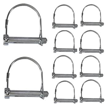 Heavy-Duty D-Shape Towing Hitch Pins (10-Pack) - Carbon Steel with Zinc ...