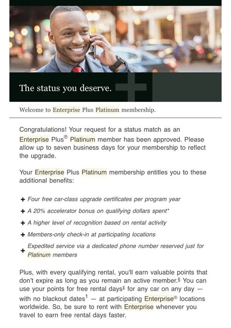 Enterprise matching Hertz President’s Circle for Platinum Plus ...