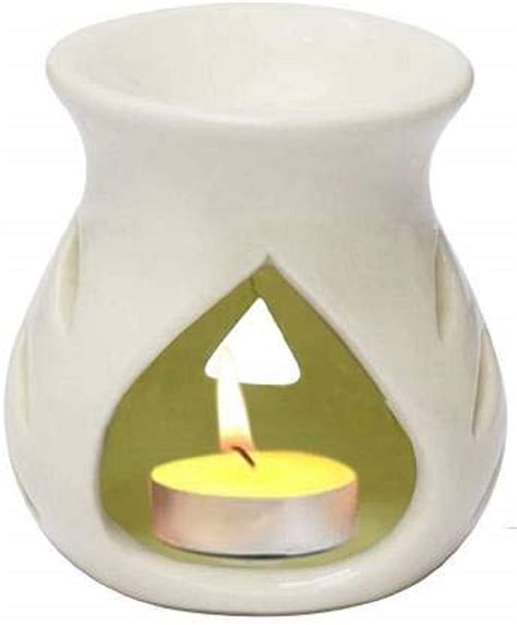 Mkd2 Rise Ceramic Clay Candle Operated Aroma Burner Oil Diffuser Lamp ...