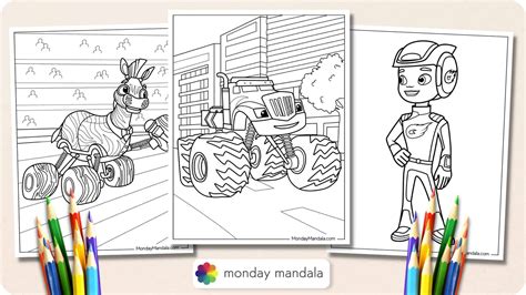 Blaze Stripes Coloring Pages [2025]