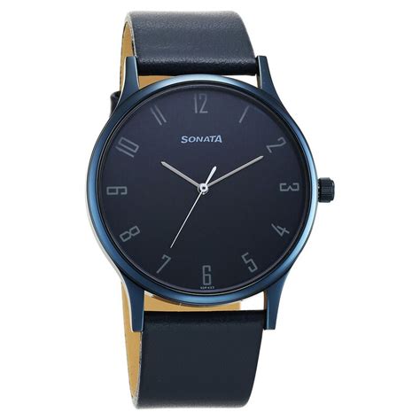 Buy Online Sonata Blues Quartz Analog Blue Dial Metal Strap Watch for ...