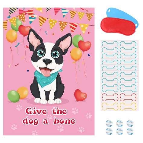 Buy FoweceltPin The on The Dog Party Games with 48 Pcs , Give The Dog a ...