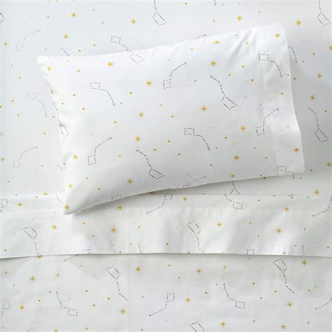 Organic Big Dipper Star Toddler Sheet Set | Crate and Barrel UAE