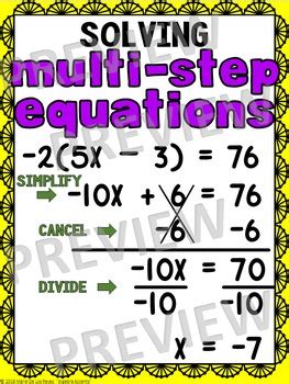 Image result for How to Do Multi-Step Equations Algebra