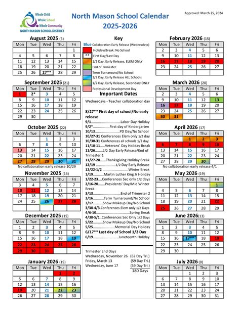 North Mason School District WA Calendar 25-26 Revised [PDF] - EduCounty