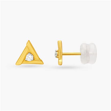 Triangular Diamond Stud Earrings