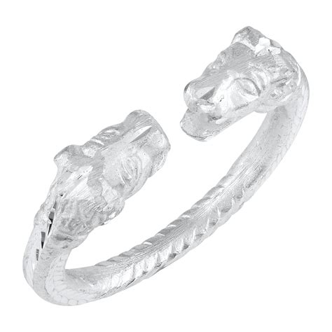 Buy Memoir Silver plated Stainless steel Hand-carving Roaring Lion head ...