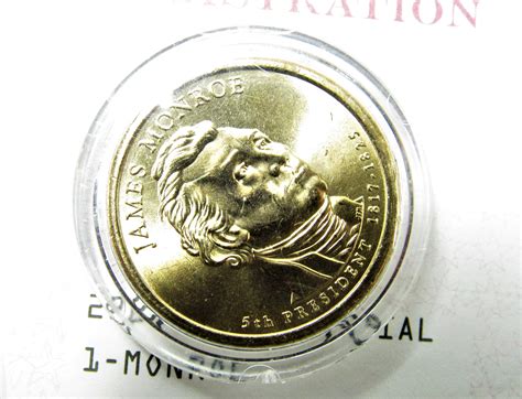 2008 $1 President Monroe Coin Grade A Never Circulated w/ COA (003 ...