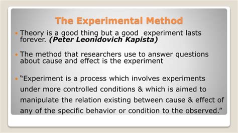 Image result for Example of Experimental Method