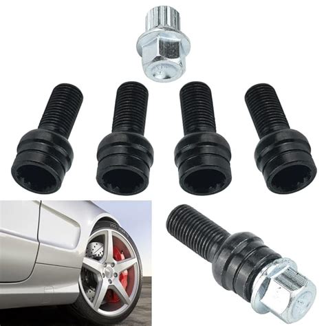 Buy AFASOES 4 Pcs Locking Wheel Nuts, M14*1.5MM Steel Wheel Bolt ...