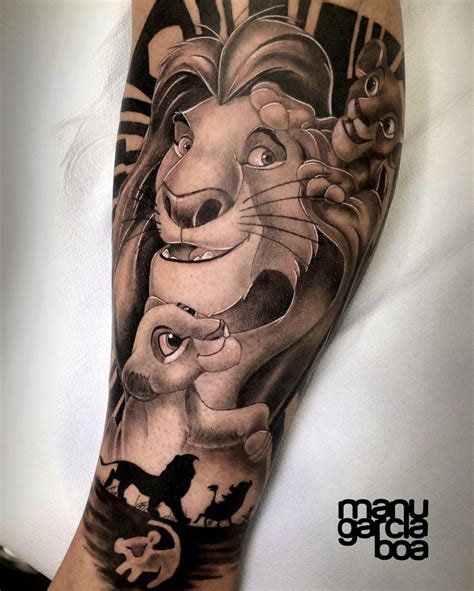 Lion King Tattoo Sleeve - Watercolor Tattoo Design