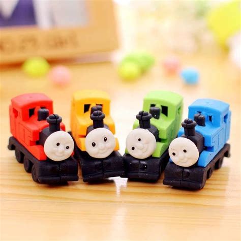 AK Store (Set of 4) Thomas Train Engine Shaped Rubber Pencil Erasers ...