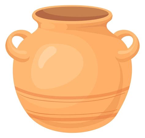 Keramiktopf Alte Cartoon-Tonkeramik-Ikone | Premium Vektor