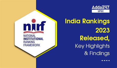 NIRF रैंकिंग 2023 जारी, प्रमुख विशेषताएं एवं निष्कर्ष