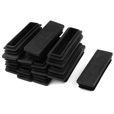 25mm x 75mm Plastic Rectangle Cap Tube Inserts End Blanking 12 Pieces ...