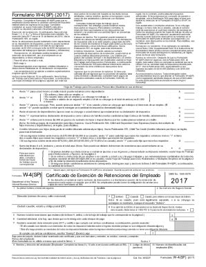 Fillable Online Informacin sobre el Formulario W-4 (SP ... - IRS tax ...
