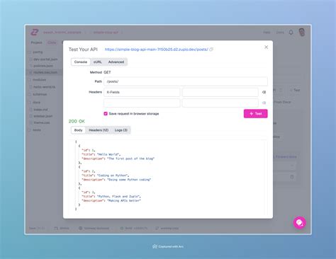 Flask Python Tutorial API 的图像结果