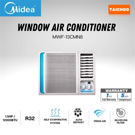 Midea Window Air Conditioner 1.5HP /12000BTU MWF-13CMN8 | Shopee Malaysia