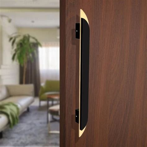 Buy Black & Gold 300 MM Door Handles For Main Door