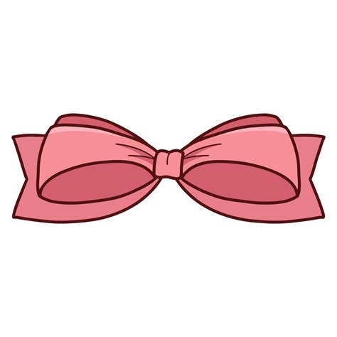 Pink Bow Element Hand Drawing Style 25257101 PNG