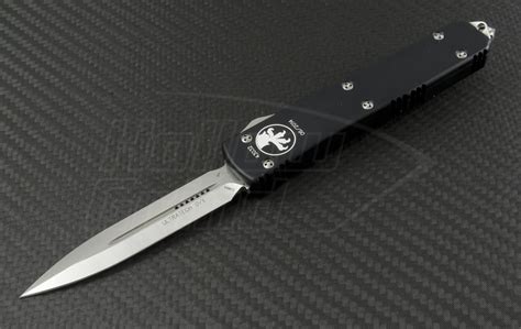 Microtech Knives Ultratech D/E Automatic OTF D/A Knife (3.44in Stonewashed Plain ELMAX) VNT-0136 ...