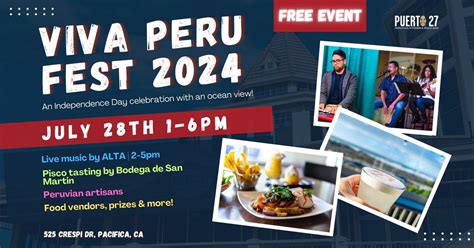 Viva Peru Fest 2024 at Puerto 27 ??, 525 Crespi Dr, Pacifica, CA ...