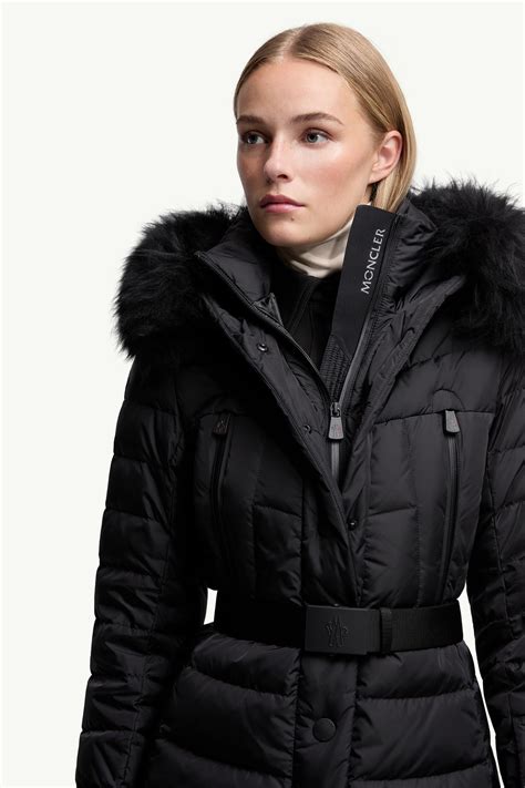 Black Beverley Hooded Shearling-Trimmed Ski Down Jacket - Short Down ...