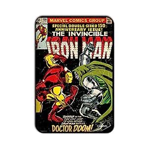 Buy Marvel 'Iron Man Doctor Doom' Rectangle MDF Fridge Magnet (8 cm x ...