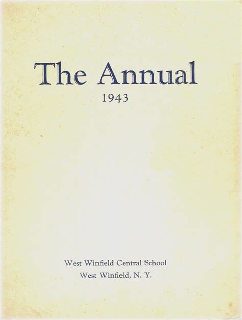 1943 yearbook from West Winfield High School from West winfield, New ...