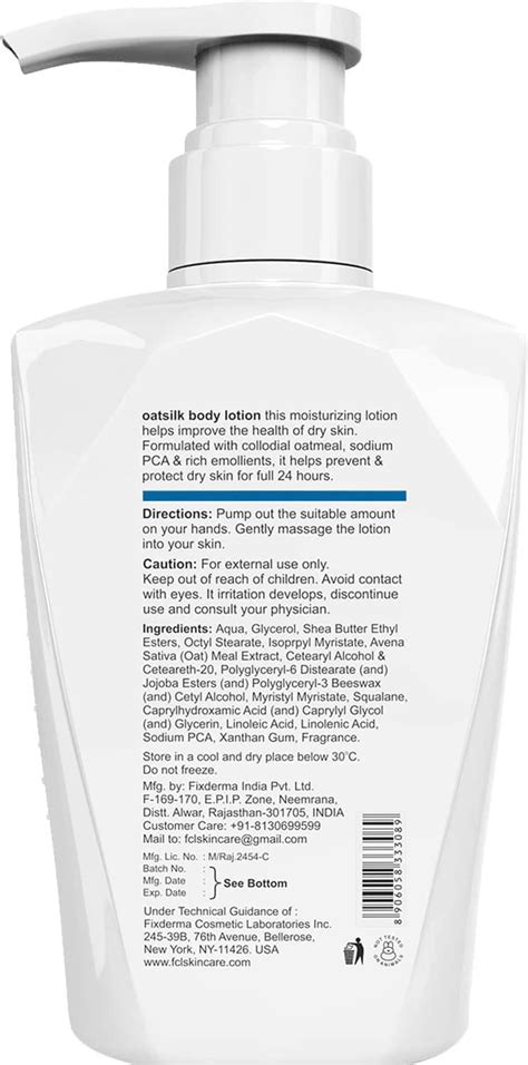 Buy FCL OAT SILK BODY LOTION FOR BINDING MOISTURE TO THE SKIN'S CELLS ...