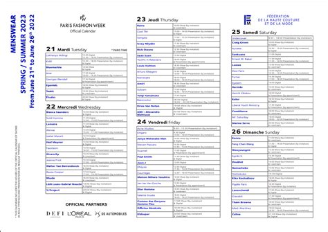 PARIS FASHION WEEK SCHEDULE 2022 | CRASH Magazine