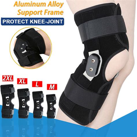 Adjustable Hinged Knee Brace Joint Support Leg Wrap Compression ...