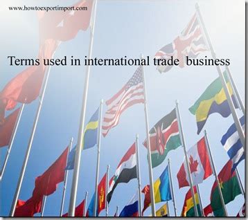 Terms used in international trade business such as Alternative dispute ...