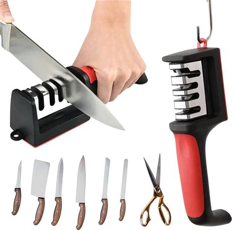 Amazon.com: 4-in-1 Knife & Scissor Sharpener – Quick & Easy Sharpening for All Knives and ...