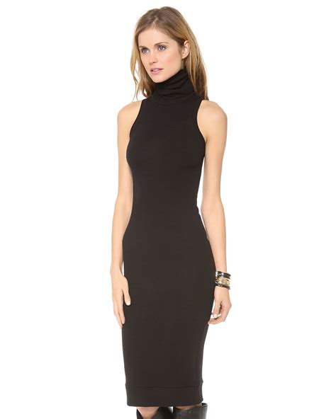 Rachel Pally Sleeveless Turtleneck Dress - Black | Lyst