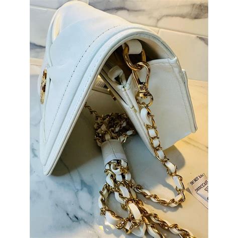 NWT Valentino Orlandi White Gold Purse Handbag... - Depop