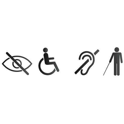 Unterzeichnen Sie Menschen mit Behinderungen. Eine behinderte Person ...