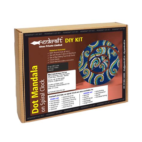 Penkraft | Dot Mandala on Spiral Clock DIY Kit | Order Now