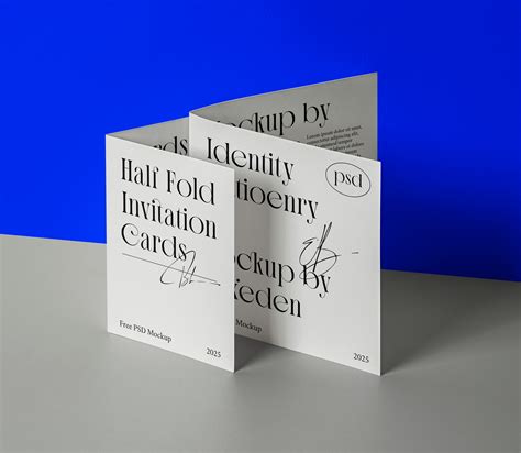Half Fold Event Cards Brochure Free psd Mockup | Pixeden Club