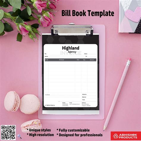 1>High-Quality Single Colour Bill Book Designs - 25 CorelDRAW Template ...