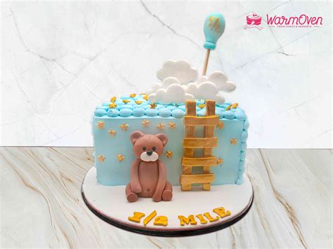 Halfway to One Cake | Adorable Baby Milestone Cakes by WarmOven