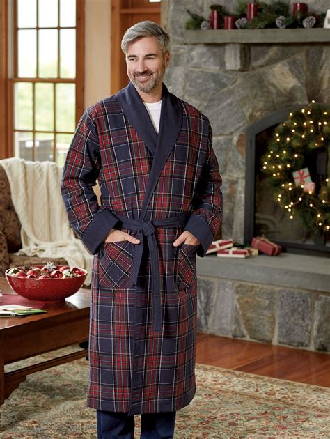 Mens Heavy Flannel Robe at Jessie Ramirez blog