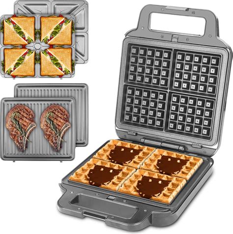 Amazon.com: FineMade Belgian Waffle Maker with Removable Plates ...
