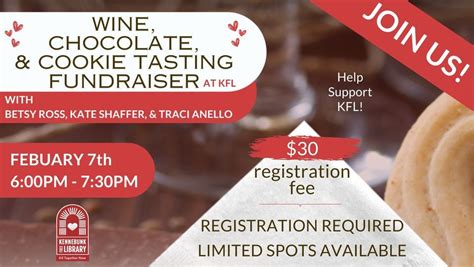Wine, Chocolate, & Cookie Tasting Fundraiser, 112 Main St Kennebunk, ME ...