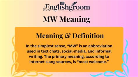 MW Meaning in Text What Does “MW” Mean in Chat?