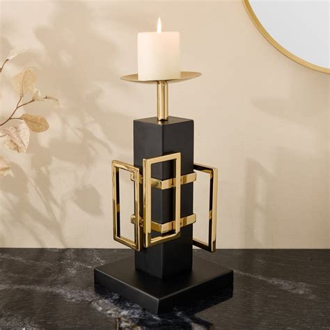 Buy Brim Royale Altin Stainless Steel Pillar Candle Holder - Small from ...