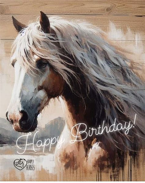 Happy Birthday Horse Painting